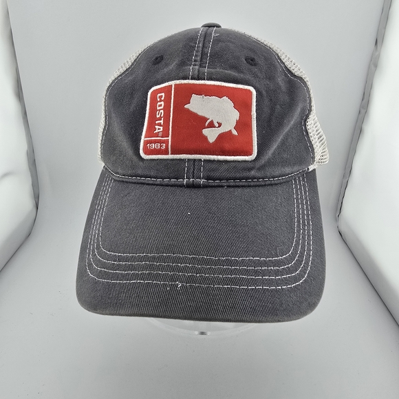 Costa Fishing Trucker Hat Gray Mesh Back Cap Costa 1983 Logo - Picture 2 of 6